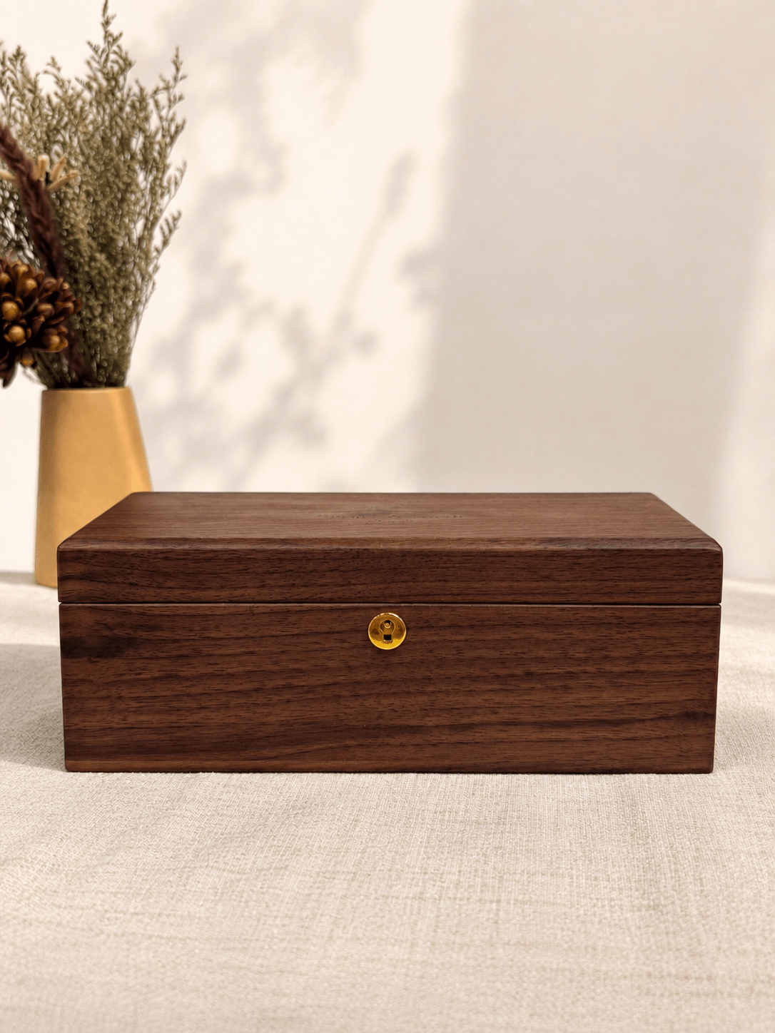 Personalized Walnut Keepsake Box — Large | Custom Engraved Wedding & Anniversary Memory Box - TwoWoodCo