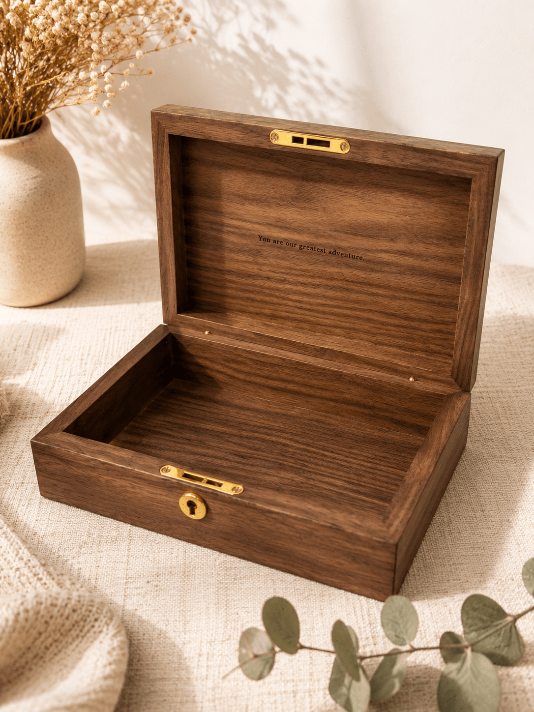 Personalized baby memory box for newborn photos and treasures