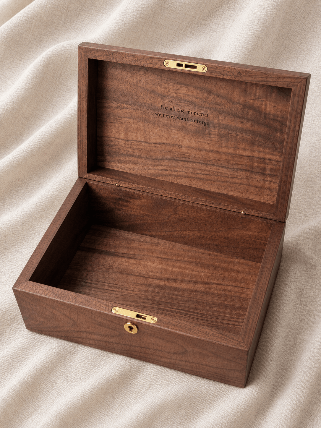 Personalized Walnut Keepsake Box — Large - TwoWoodCo