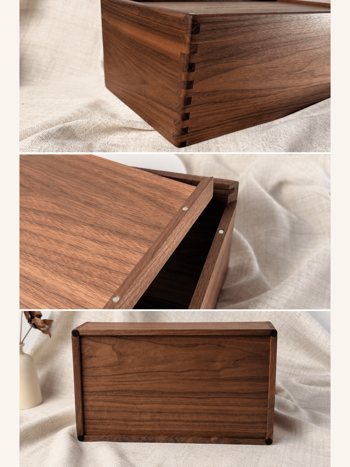Personalized Extra-Large Walnut Keepsake Box - TwoWoodCo