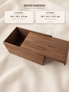 Personalized Extra-Large Walnut Keepsake Box - TwoWoodCo