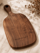 Personalized Walnut Cutting Board — Small | Custom Engraved Family Name & Housewarming Gift - TwoWoodCo