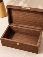 Personalized Walnut Keepsake Box — Large | Custom Engraved Wedding & Anniversary Memory Box - TwoWoodCo