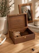 Personalized Walnut Keepsake Box — Large | Custom Engraved Wedding & Anniversary Memory Box - TwoWoodCo